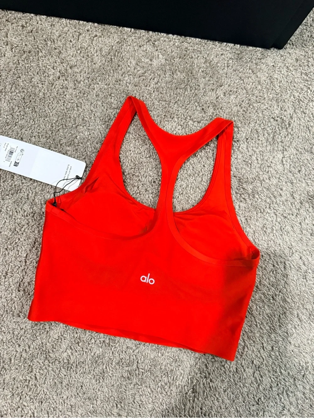 ALO Yoga Red Seamless Racerback Sports Bra